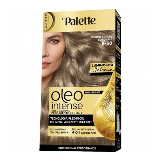 Palette Syoss Oleo Intense Colorazione Permanente N. 8-50 Biondo Cenere Naturale