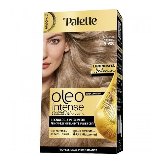 Palette Syoss Oleo Intense Colorazione Permanente N. 8-68 Biondo Sabbia