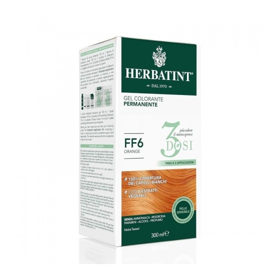 Herbatint 3 Dosi Gel Colorante Permanente 300 Ml FF6 Orange