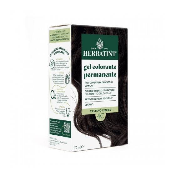 Herbatint Gel Colorante Permanente N.4C Castano Cenere 170 Ml