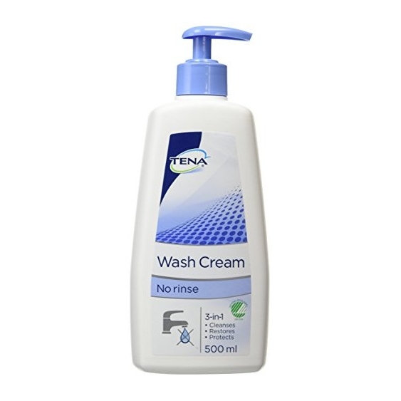 Tena Wash Cream Crema Detergente Idratante Senza Risciacquo 500 Ml