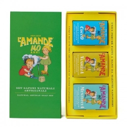 L'Amande Cocco + Vaniglia + Mentuccia Set Regalo Saponi Artigianali