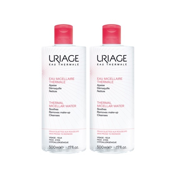 Uriage Eau Micellaire Thermale - Peaux Sujettes aux Rougeurs 2X500ML