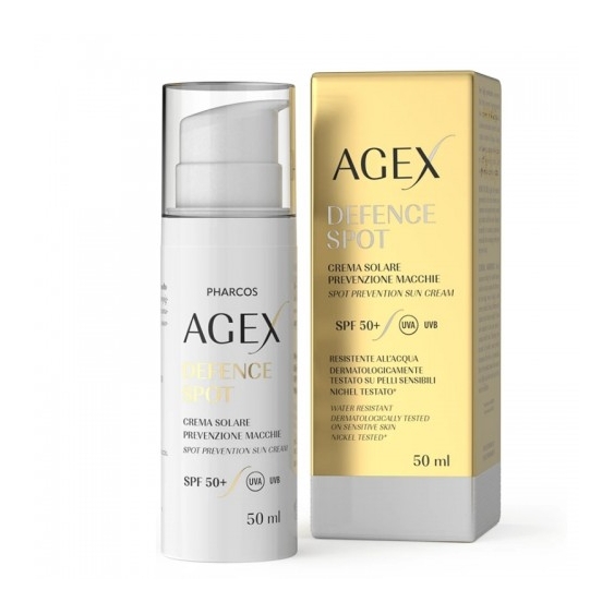 Pharcos Crema Solare Viso 50+ SPF Anti-Macchie Agex Defence Spot Protezione Molto Alta 50 Ml