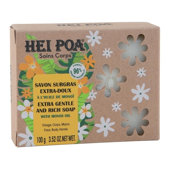 Hei Poa Soins Corps Savon Surgras Extra Doux A L'Huile De Monoi 100 Ml