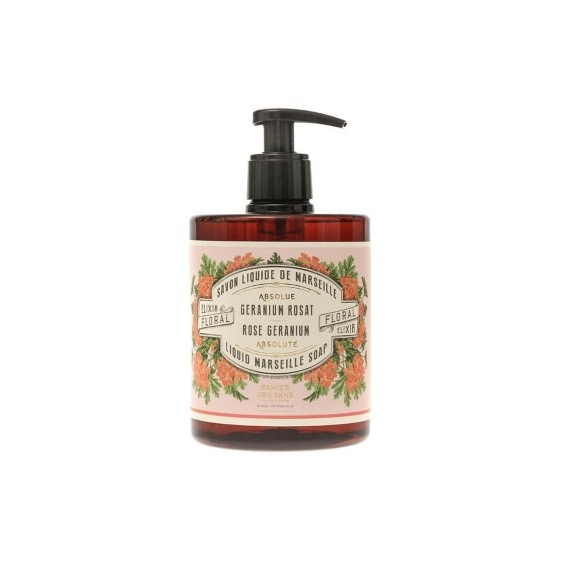 Panier Des Sens Geranio Rosat Sapone Di Marsiglia Liquido Elisir Floreale 500 Ml