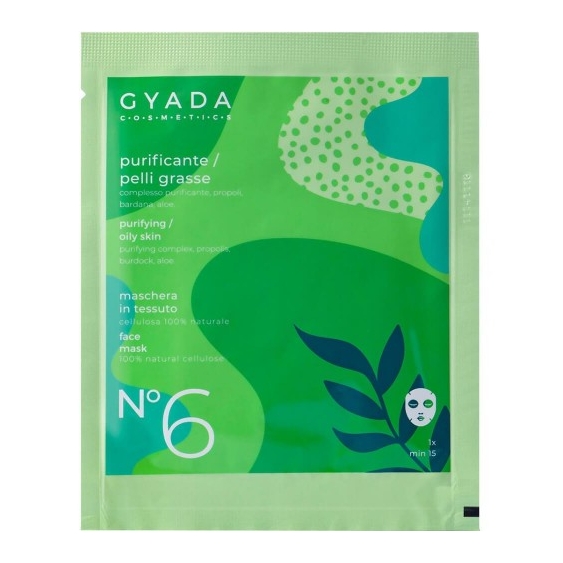 Gyada Cosmetics N6 Maschera Tessuto Purificante Pelli Grasse 15 Ml
