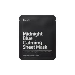 Miin Korean Cosmetics Klairs Midnight Blue Calming Sheet Mask 