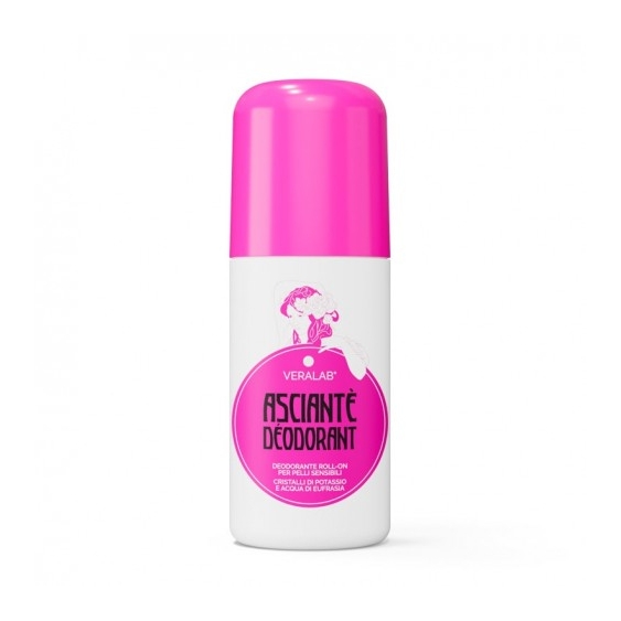 Veralab Asciantè - Deodorante Roll-On Per Pelli Sensibili Senza Alcool Profumazione Fiorita 50 Ml