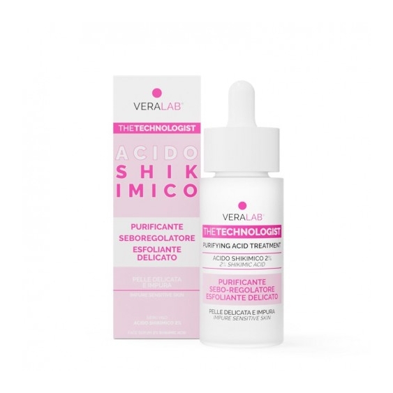 Veralab Acido Shikimico - Siero Viso Purificante 30 Ml
