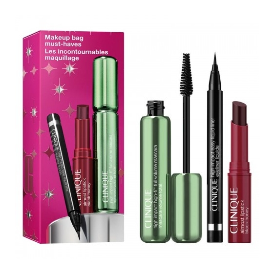 Clinique Cofanetto Mascara High Impact High-Fi Full Volume Nero + Eyeliner Nero + Almost Lipstick Black Honey