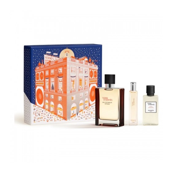 Hermes Cofanetto Terre D'Hermès Eau De Parfum Intense Uomo 100 Ml + Edp 15 Ml + Lozione Dopobarba 40 Ml