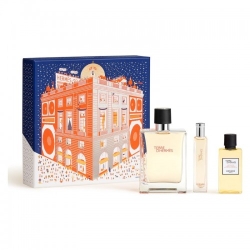 Hermes Cofanetto Terre D'Hermès Uomo - Edt 100 Ml + Edt 15 Ml + Gel Doccia 40 Ml