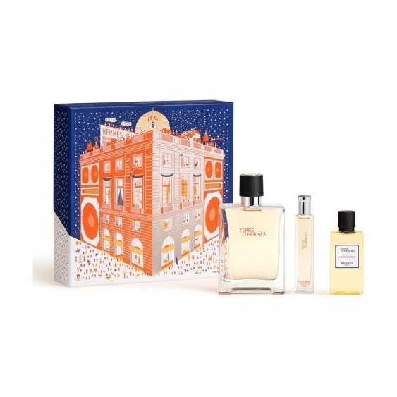Hermes Cofanetto Terre D'Hermès Uomo - Edt 100 Ml + Edt 15 Ml + Gel Doccia 40 Ml