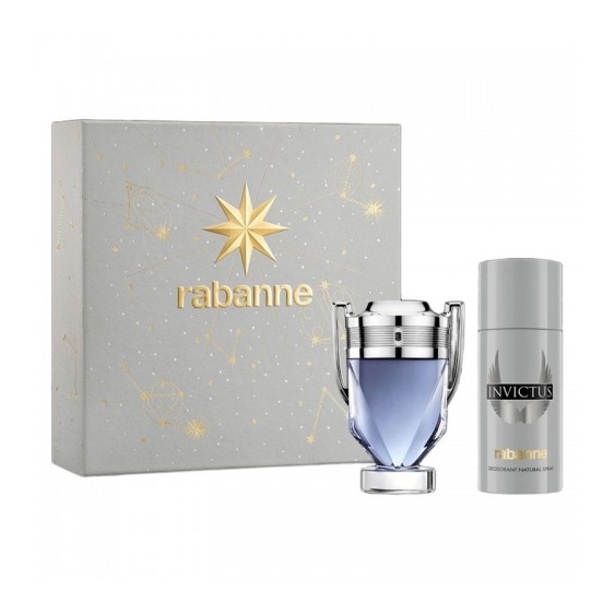 Paco Rabanne Invictus - Eau De Toilette 100 Ml + Deodorante Spray 150 Ml