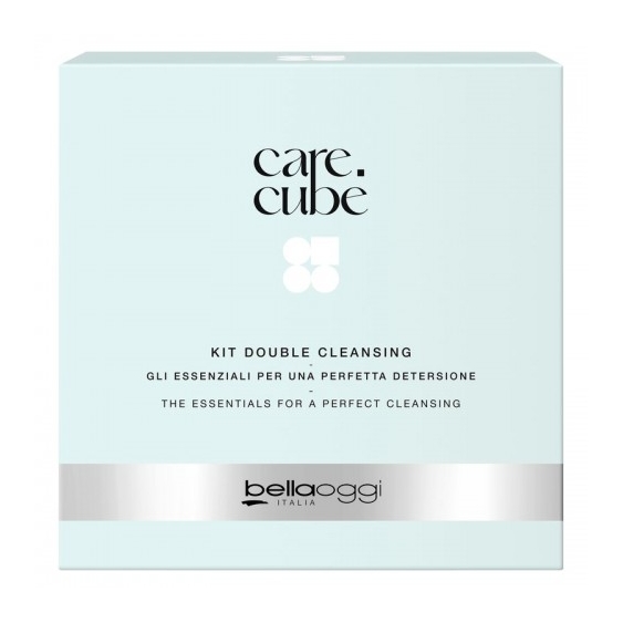 Bellaoggi Care Cube Kit Double Cleansing - Olio Struccante 60 ml + Detergente struccante 150 ml + Panno struccante