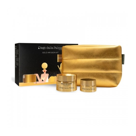 Diego Dalla Palma Gold Infusion Kit - Crema viso 50 ml + Contorno occhi 15 ml + Pochette