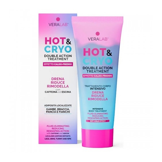 Veralab Hot&Cryo - Trattamento Corpo Intensivo Drenante E Rimodellante Effetto Caldo-Freddo 200 Ml