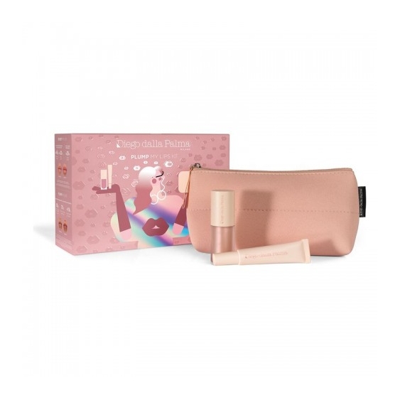Diego Dalla Palma Plump My Lips Kit - Pomata Labbra Idratante + Balsamo Labbra Volumizzante + Pochette