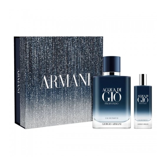 Armani Cofanetto Acqua Di GiÃ Profondo - Eau De Parfum Uomo 100 Ml + Eau De Parfum Uomo 15 Ml