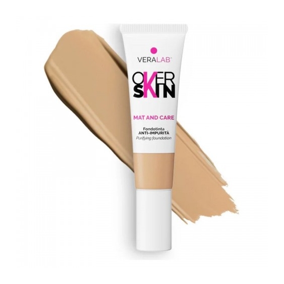 Veralab Overskin Mat And Care - Fondotinta Anti-Impurità  N. 09 Nutty