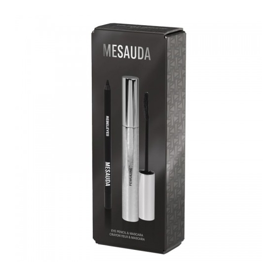 Mesauda Cofanetto Sguardo Intenso - Mascara Femuline Extra Black + Matita Occhi Rebeleyes N. 101 Spider