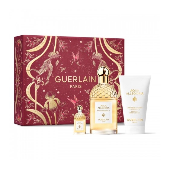 Guerlain Aqua Allegoria Mandarine Basilic - Edt 125 Ml + Edt 7,5 Ml + Latte Corpo 75 Ml