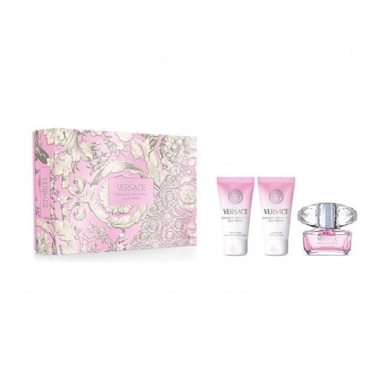 Versace Bright Crystal Pour Femme - Edt 50 Ml Vapo + Gel Doccia 50 Ml + Lozione Corpo 50 Ml