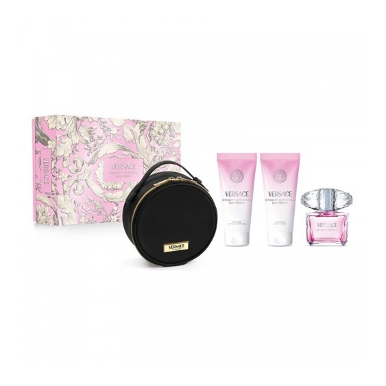 Versace Bright Crystal Pour Femme - Edt 50 Ml Vapo + Gel Doccia 50 Ml + Lozione Corpo 50 Ml + Poquette