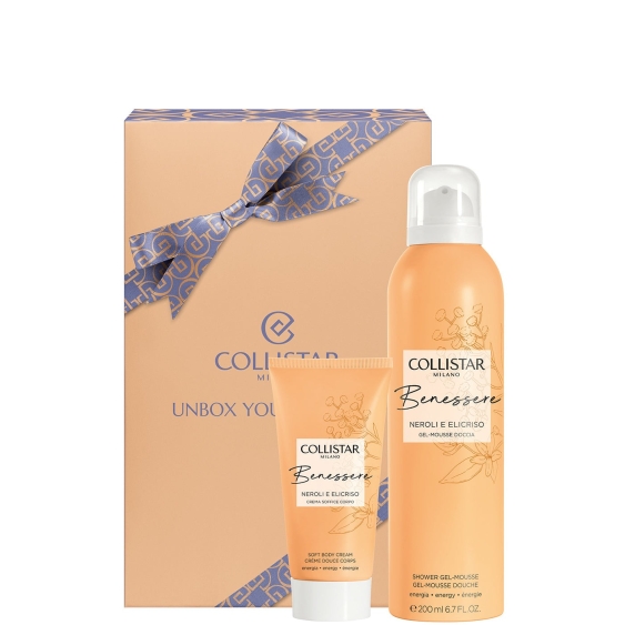 Collistar Cofanetto Benessere Neroli E Elicriso - Gel-Mousse Doccia 200 Ml + Crema Soffice Corpo 50 Ml