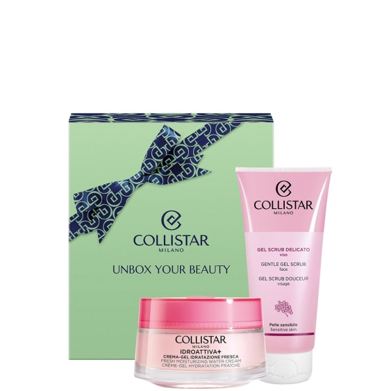 Collistar Cofanetto Idroattiva+ Crema-Gel 50 Ml + Gel Scrub Delicato Viso 100 Ml