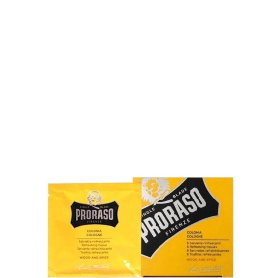 Proraso Wood And Spice - 6 Salviettine Rinfrescanti Profumate