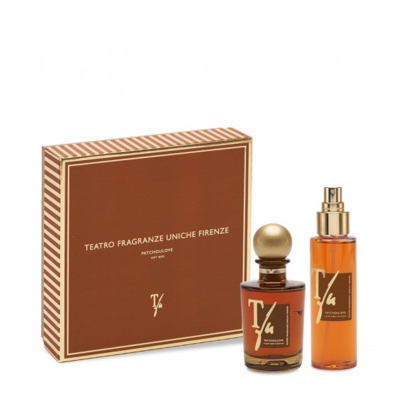 Teatro Fragranze Uniche Patchoulove - Diffusore Ambiente Con Bastoncini 100 Ml + Profumatore Spray Per Tessuti 100 Ml