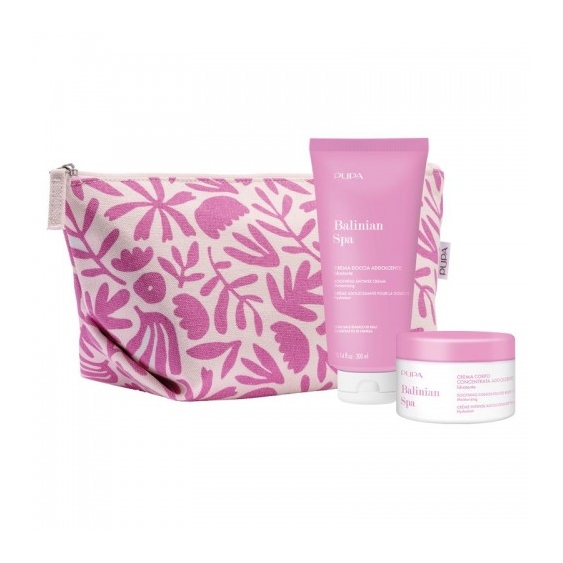 Pupa Balinian Spa - Crema corpo 150 ml + Crema Doccia Addolcente 300 Ml + Pochette