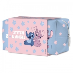 Disney Stich & Angel - Bagno Schiuma 100 Ml + Shampoo 100 Ml + Beauty Case