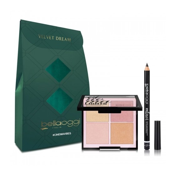 Bellaoggi Velvet Dream Cinemavibes - Palette Illuminanti Cinema Lights + Matita Occhi N. 01