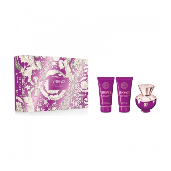 Versace Dylan Purple Pour Femme - Edp 50 Ml Spray + Gel Doccia 50 Ml + Latte Corpo 50 Ml