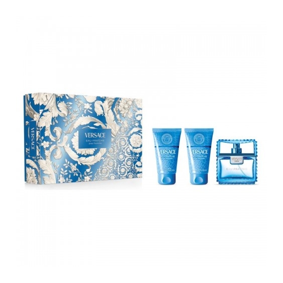 Versace Eau Fraiche Pour Homme - Eau De Toilette 50 ml + Shower Gel 50 Ml + Balsamo Dopobarba 50 Ml