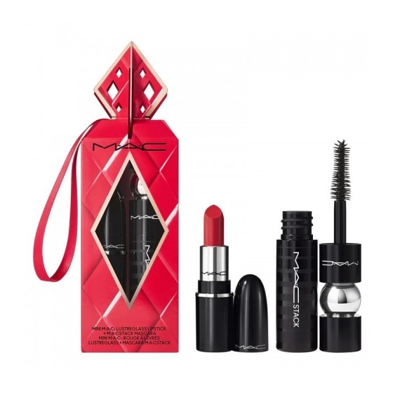 Mac Cosmetics Future Favourites Mini Lip And Eye Kit - Mascara Mega Brush + Rossetto Mini Lustreglass Sheer-Shine
