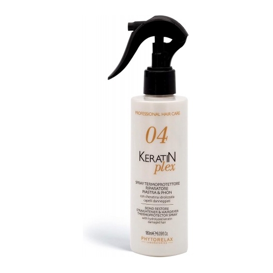 Phytorelax Keratin Plex 04 - Spray Termoprotettore Riparatore Piastra E Phon 180 Ml