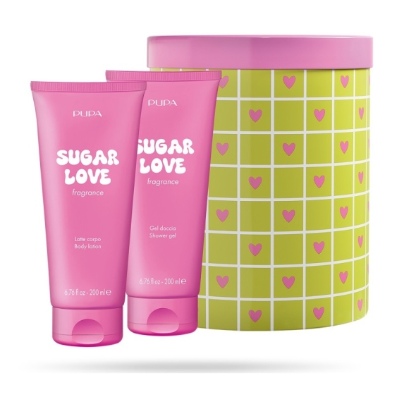 Pupa Happy Box Sugar Love - Gel Doccia 200 Ml + Latte Corpo 200 Ml + Confezione In Metallo