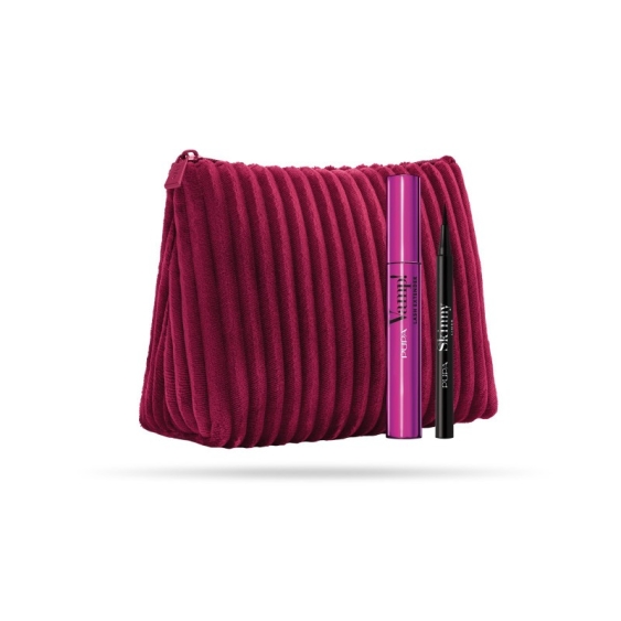 Pupa Sguardo Magnetico - Mascara Vamp Lash Extender + Eyeliner Skinny Liner Ultra Sottile + Pochette Da Viaggio