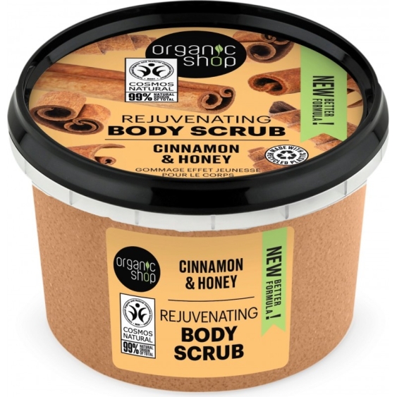 Organic Shop Rejuvenating Body Scrub Corpo Miele E Cannella 250 Ml
