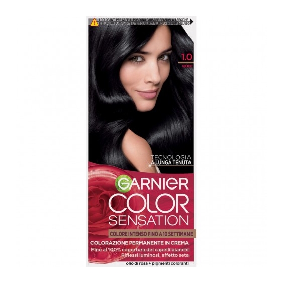 Garnier Color Sensation - Colorazione Permanente in Crema N. 1.0 Nero