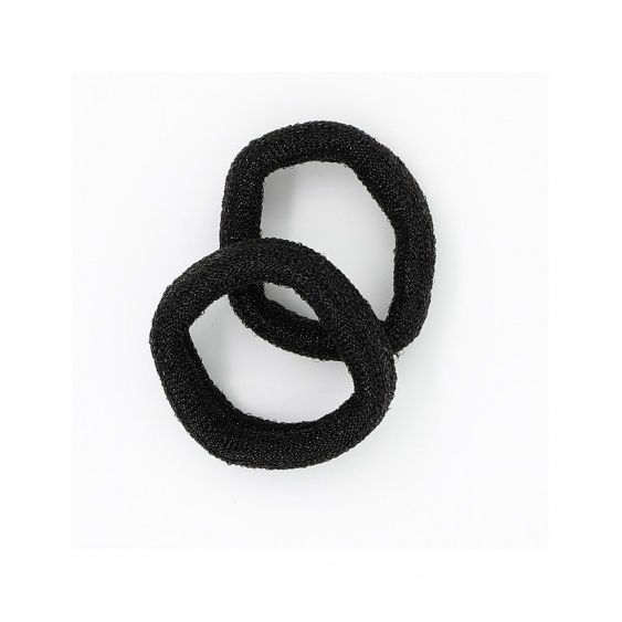 Ib Fashion Hair 830 Nero Lucio - 2 Elastici per Capelli 