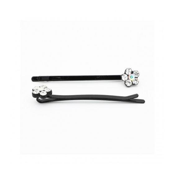 Ib Fashion Hair 254 - 2 Mollette per Capelli Con Fiori e Strass