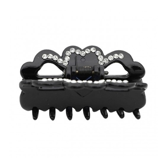 Ib Fashion Hair 521N - Pinza A Tartaruga Nera Con Strass