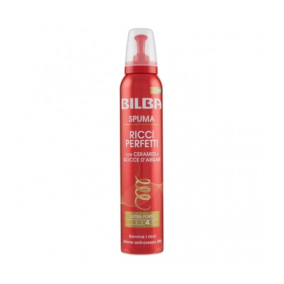 Bilba Spuma Ricci Perfetti - Mousse modellante con Ceramidi e Gocce d'Argan 200 ml