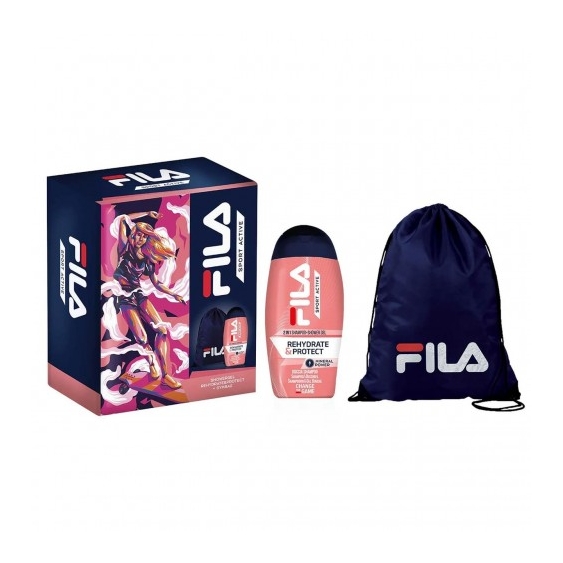 Fila Sport Active Donna - Doccia Shampoo 250 Ml + Gym Bag