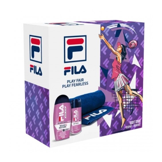 Fila Play Fair Play Fearless Donna - Shower Gel 250 Ml + Deodorante 150 ML + Asciugamano